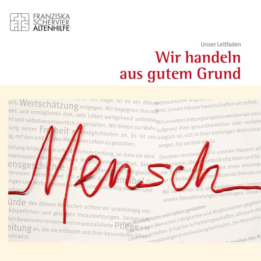 Leitbild Broschüre. Foto: Hüsch & Hüsch